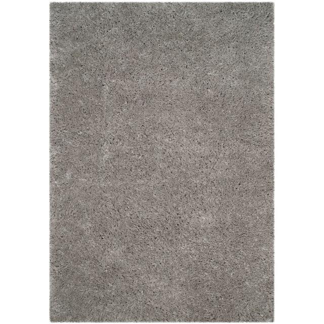 Aubre Solid Colour Silver Area Rug Ebern Designs Rug Size: Rectangle 154.94 x 228.6cm on Productcaster.