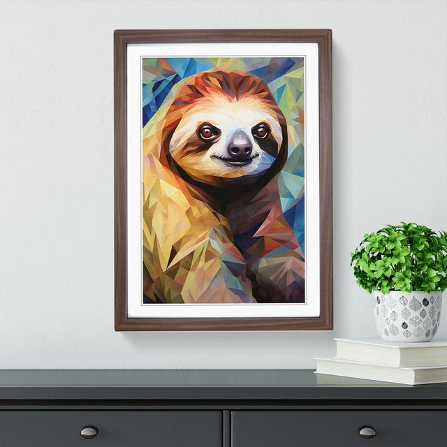 Sloth - Print Alpen Home Size: 64cm H x 46cm W, Format: Walnut Framed on Productcaster.