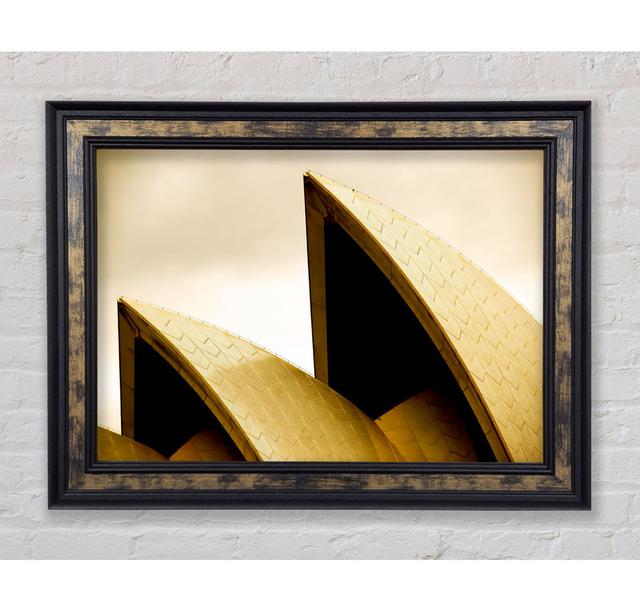 Sydney Opera House Peaks Sepia - Print Bright Star Size: 42cm H x 59.7cm W x 8cm D on Productcaster.