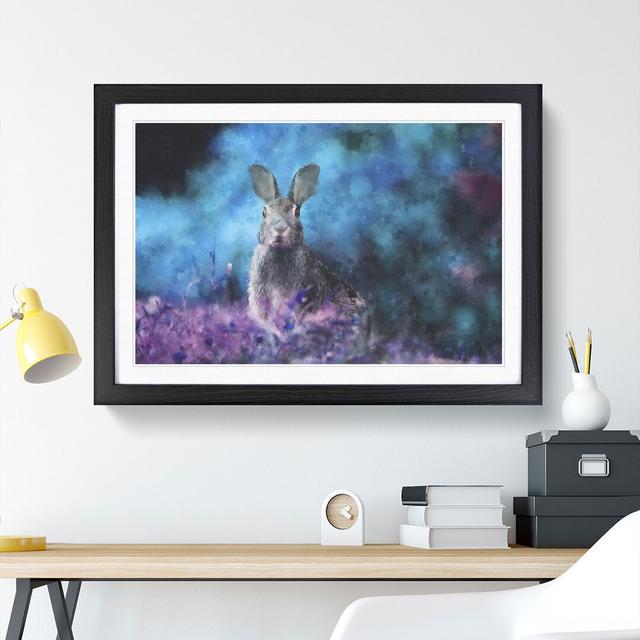 Curious Hare - Picture Frame Painting Print East Urban Home Frame Option: Black Framed, Size: 24cm H x 33cm W x 2cm D on Productcaster.