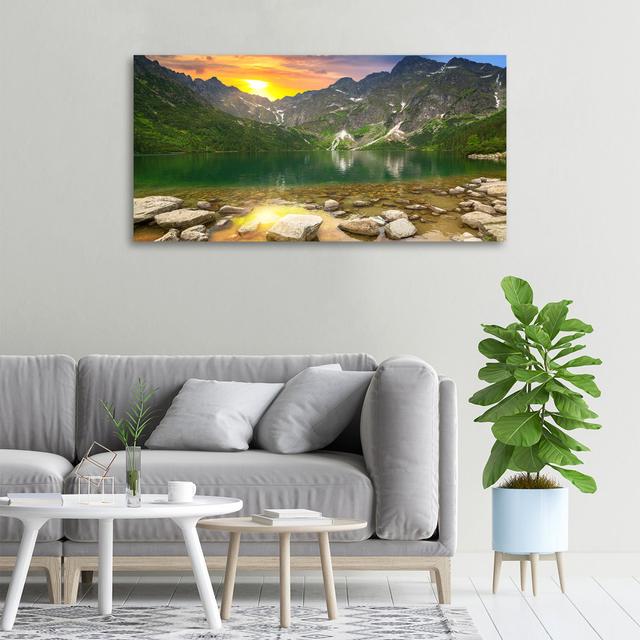 Sea Eye of the Tatra Mountains - Wrapped Canvas Art Prints Alpen Home on Productcaster.