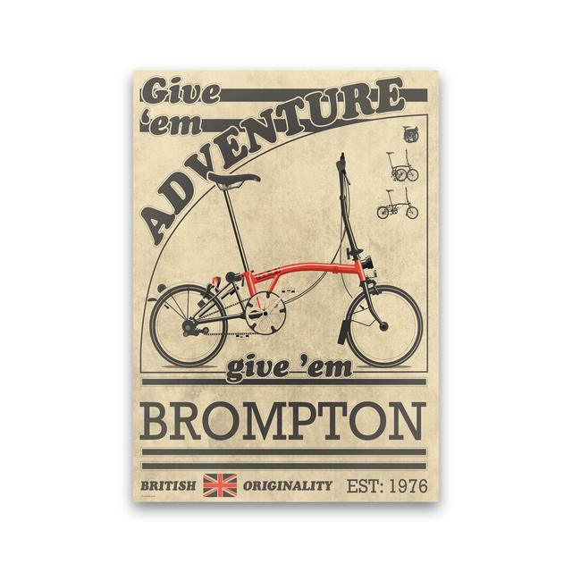 Brompton Adventure - Graphic Art Print on Paper George Oliver Frame Option: No Framed, Size: 84cm H x 60cm W x 1cm D on Productcaster.