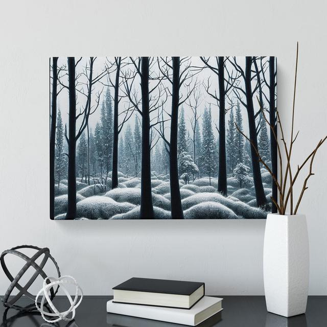 Insightful Winter Forest - Wrapped Canvas Print Alpen Home Size: 40cm H x 60cm W x 3cm D on Productcaster.