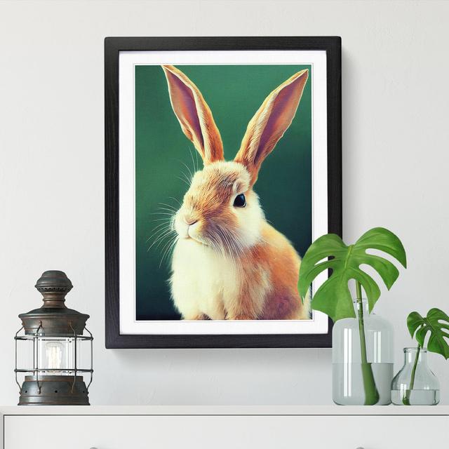 Rabbit Portrait Vol.3 - Single Picture Frame Print Brambly Cottage Frame Option: Oak, Size: 34cm H x 25cm W x 2cm D on Productcaster.