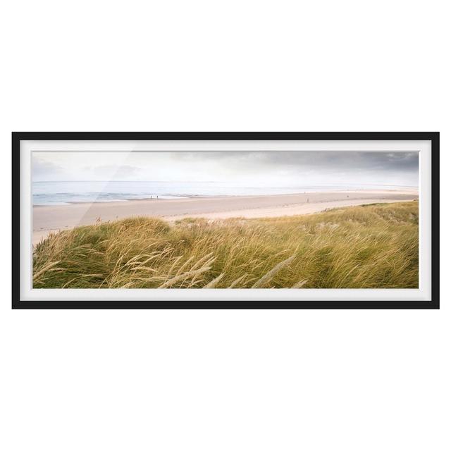 Picture With Frame - Dune Dream - Panorama Landscape - B Highland Dunes Frame Option: Black, Size: 40cm H x 100cm W x 2cm D on Productcaster.