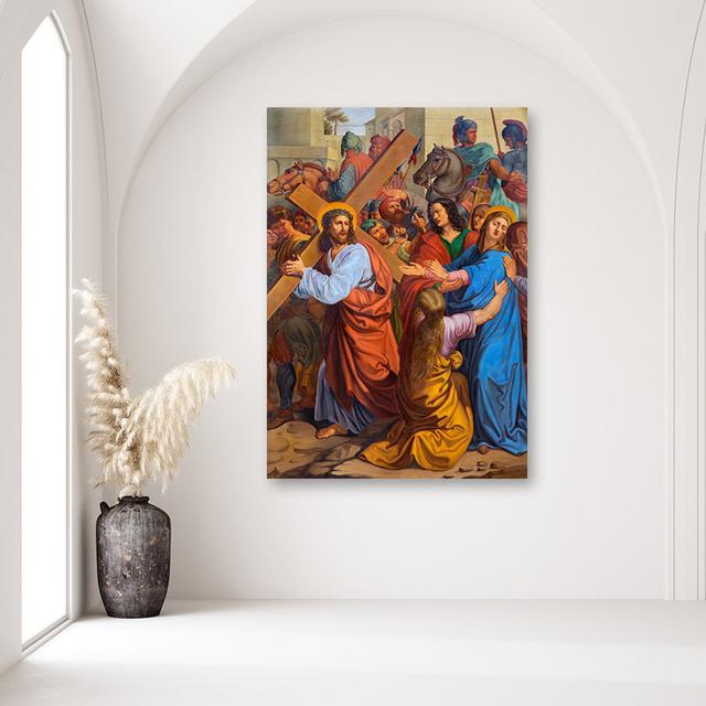 Leinwandbild Jesus begegnet seiner Mutter Der Kreuzweg Wien 51051 Astoria Grand Größe: 90 cm H x 60 cm B x 2 cm T on Productcaster.