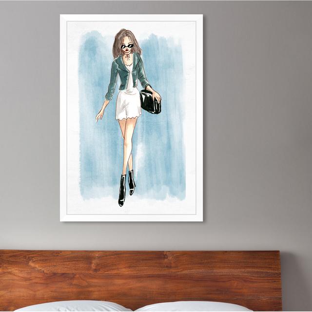 Fashion Stroll Glam - Painting East Urban Home Size: 157cm H x 107cm W x 1cm D, Format: Picture Frame on Productcaster.