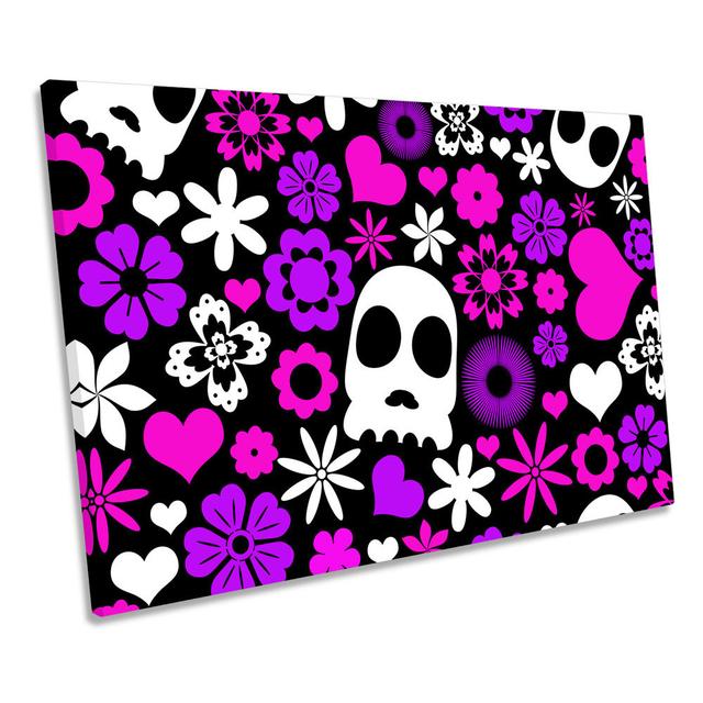 Candy Skull Urban Graffiti Wrapped Canvas Art Print Maturi Size: 40.6cm H x 61cm W on Productcaster.