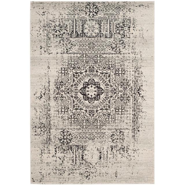 Bryker Oriental Hand Woven Ivory/Black Area Rug Bloomsbury Market Rug Size: Rectangle 90 x 150cm on Productcaster.