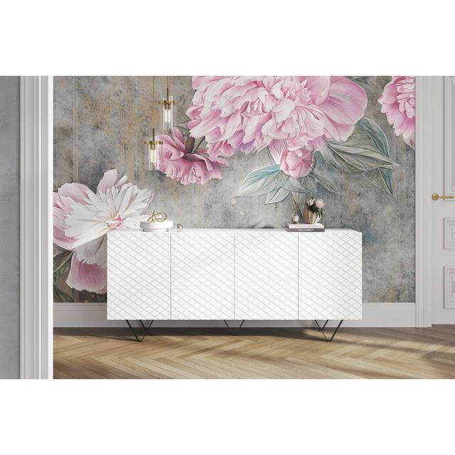 Barzan 190cm Sideboard Brayden Studio Colour: White/Black on Productcaster.