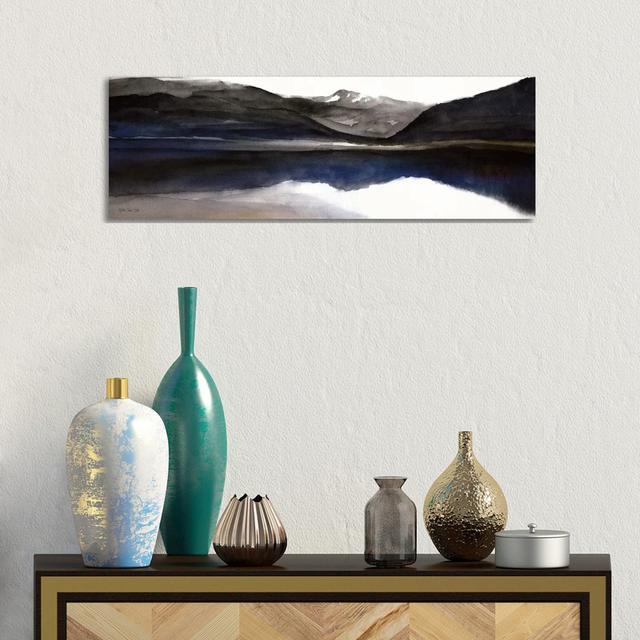 Reflection Lake I by Stellar Design Studio - Panoramic Painting on Canvas Union Rustic Format: Wrapped Canvas, Size: 30.48cm H x 91.44cm W x 1.9cm D on Productcaster.