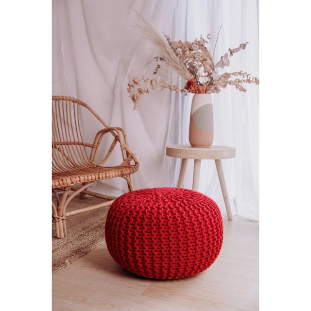 Cattaraugus Upholstered Outdoor Ottoman with Sunbrella Cushion Brambly Cottage Colour: Red on Productcaster.