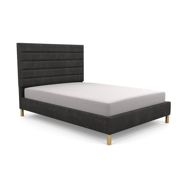 Premium Beaumere Upholstered Bed Frame Latitude Run Size: Super King (6'), Upholstery Material: Velvet, Upholstery Colour: Cosmic on Productcaster.