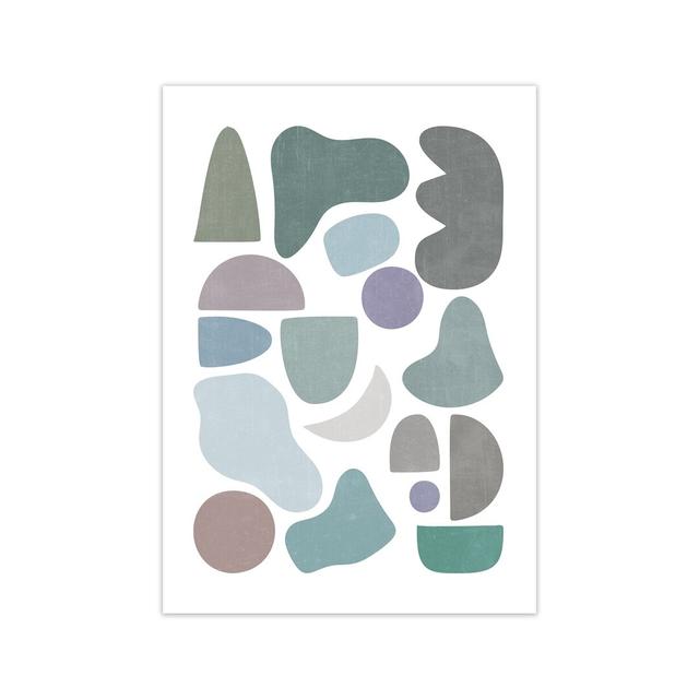 Abstract Terrazzo Shapes B - Graphic Art Print on Paper Norden Home Size: 29.7cm H x 21cm W x 4cm D, Frame Option: No Frame on Productcaster.