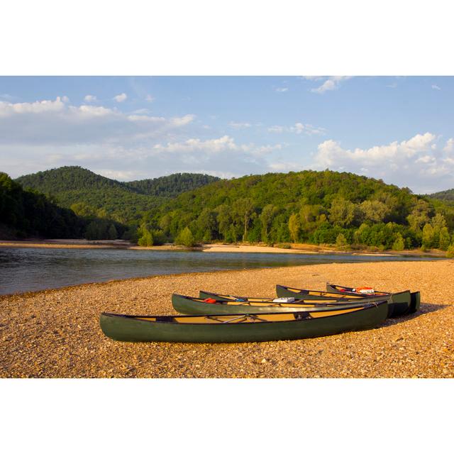 Canoes on the Riverbank by Rssfhs - Wrapped Canvas Photograph Alpen Home Size: 30cm H x 46cm W on Productcaster.