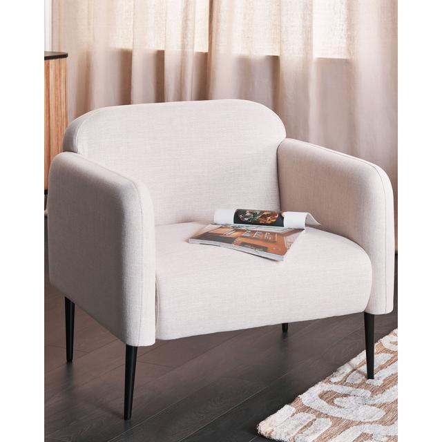 Cibis Upholstered Armchair Metro Lane Upholstery Colour: Taupe on Productcaster.