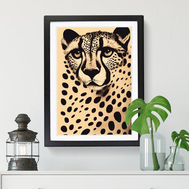 Cheetah Collage - Picture Frame Print World Menagerie Size: 64cm H x 46cm W, Format: Black Framed on Productcaster.