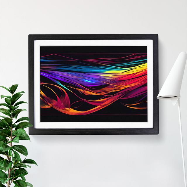 Hopeful Abstract - Single Picture Frame Print Metro Lane Frame Colour: Black, Size: 46cm H x 64cm W x 2cm D on Productcaster.