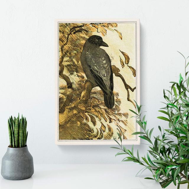 Hooded Crow by Theo Van Hoytema - Wrapped Canvas Painting East Urban Home Size: 50cm H x 35cm W x 3cm D on Productcaster.