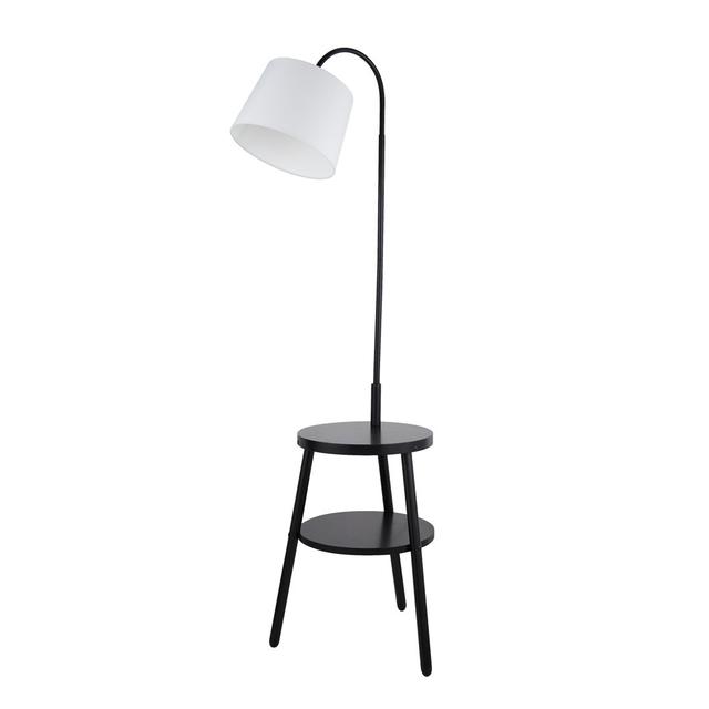 Momena 166cm White And Black Tray Table Floor Lamp Ebern Designs on Productcaster.