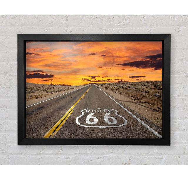 Route 66 Sonnenuntergang - Einzelne Bilderrahmen Kunstdrucke Bright Star Größe: 84,1 cm H x 118,9 cm B x 3,4 cm T on Productcaster.