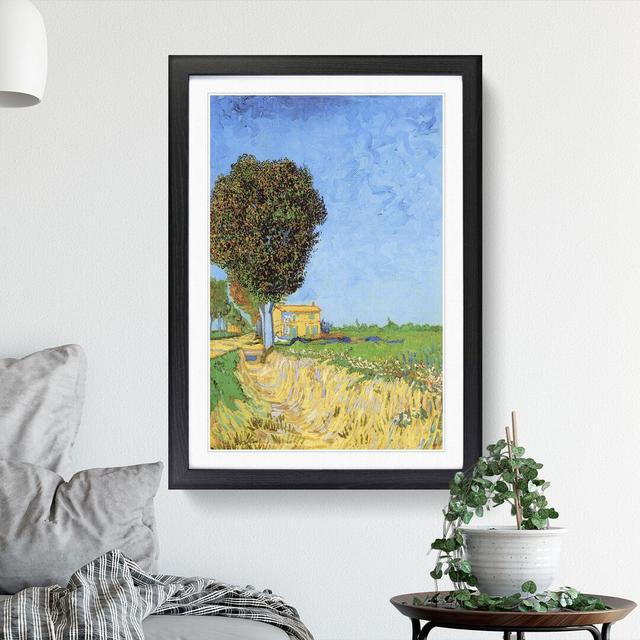 A Lane Near Arles by Vincent Van Gogh - Picture Frame Painting East Urban Home Size: 65cm H x 48cm W x 2cm D, Frame Option: Black Framed on Productcaster.