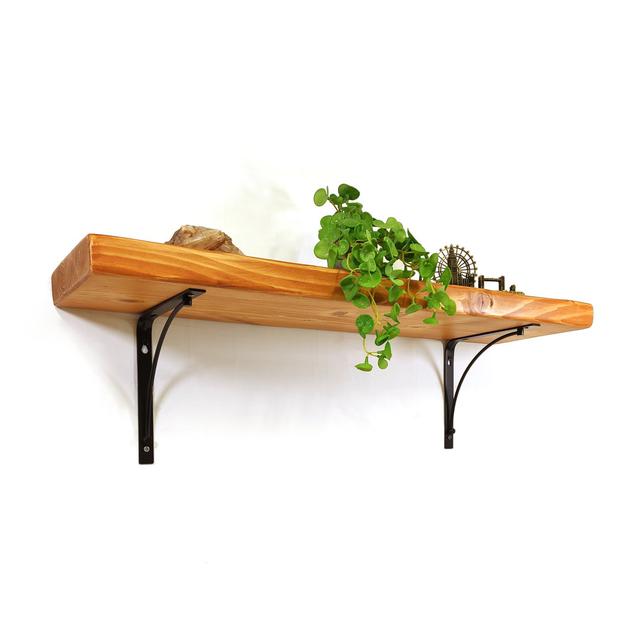 Williston Forge Wall Mounted Wood Shelf, 24cm H x 50cm W x 22.5cm D on Productcaster.