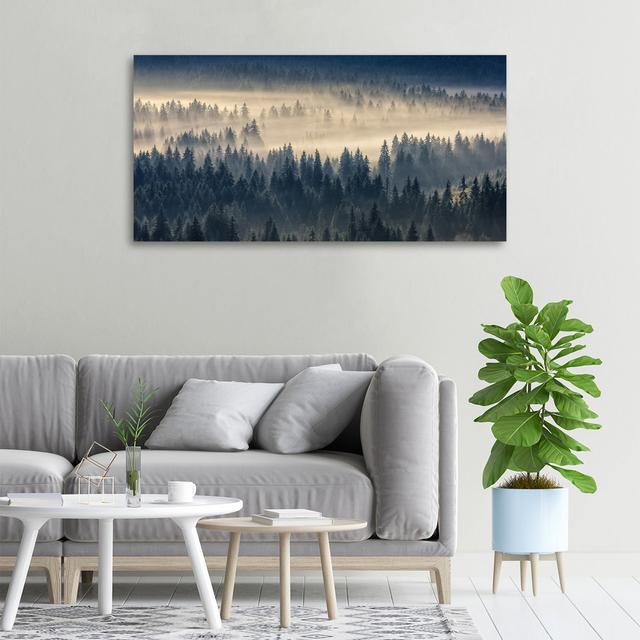 Nebel über dem Wald - Ungerahmte Kunstdrucke auf Leinwand Alpen Home on Productcaster.