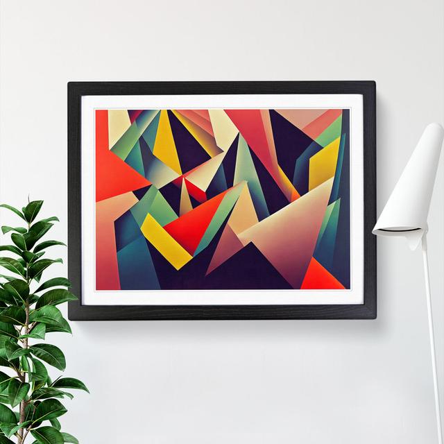 Enticing Modern Abstract - Single Picture Frame Print Metro Lane Size: 46cm H x 64cm W x 2cm D, Frame Colour: Black on Productcaster.