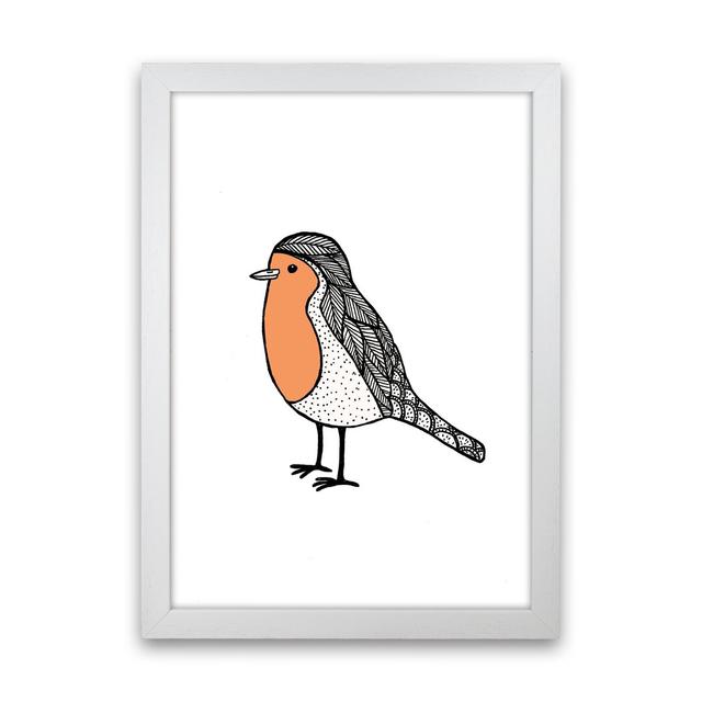 Robin Final by Carissa Tanton - Picture Frame Graphic Art Print on Paper Ophelia & Co. Frame Option: White Framed, Size: 63cm H x 46cm W x 3cm D on Productcaster.