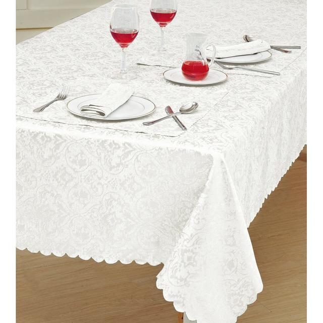 Dostie Tablecloth Rosdorf Park Size: 43cm W x 43cm L, Colour: White on Productcaster.