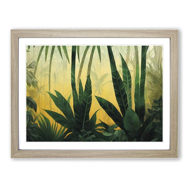 Watercolour Jungle Vol.5 - Picture Frame Graphic Art 17 Stories Size: 25cm H x 34cm W x 2cm D, Frame Colour: Oak on Productcaster.