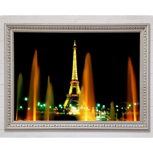 Paris Eiffel Tower Falls - Single Picture Frame Art Prints Bright Star Size: 59.7cm H x 84.1cm W x 3cm D on Productcaster.