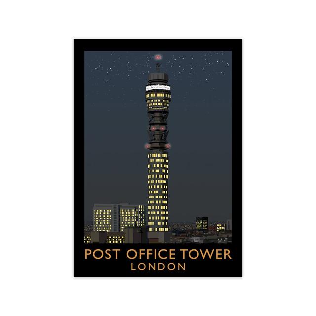 Post Office Tower London at Night by Richard O'Neill - Graphic Art Print on Paper 17 Stories Size: 60cm H x 42cm W on Productcaster.