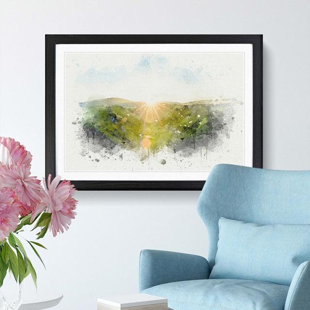 Winnats Pass Hope Valley in Abstract - Picture Frame Graphic Art Print East Urban Home Frame Option: Black, Size: 60cm H x 91cm W x 2cm D on Productcaster.