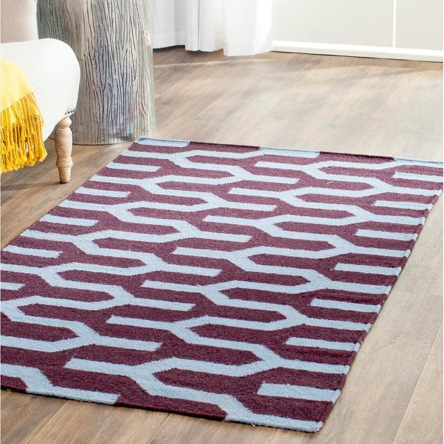 Normal Darius Hand-Woven Wool Purple/Blue Area Rug Corrigan Studio Rug Size: Rectangle 182 x 274cm on Productcaster.