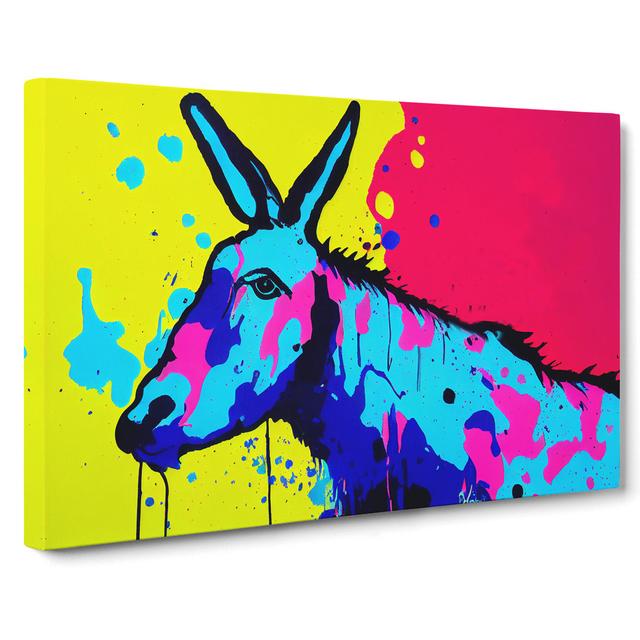 Colourful Donkey Art Vol.4 Abstract - Wrapped Canvas Painting Brambly Cottage Size: 40cm H x 60cm W x 3cm D on Productcaster.