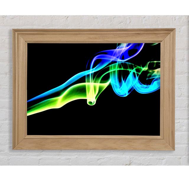 Vibrant Smoke Trail On Black Framed Print Bright Star Colour: Black, Size: 29.7cm H x 42cm W on Productcaster.