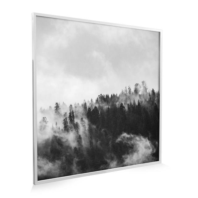 Clouded Trees Horizontal Flat Panel Radiator Mirrorstone Radiator Colour: White on Productcaster.