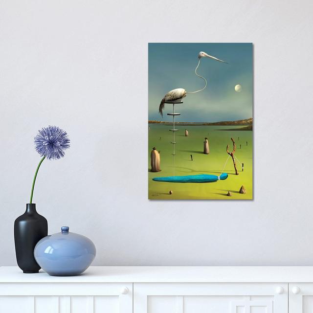 A Garça (The Crane) by Marcel Caram - Print on Canvas Latitude Run Format: Wrapped Canvas, Size: 45.72cm H x 30.48cm W x 1.91cm D on Productcaster.