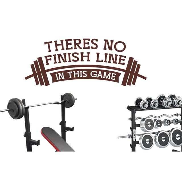 Theres No Finish Line In This Game Wall Sticker Happy Larry Size: Medium, Colour: Brown on Productcaster.