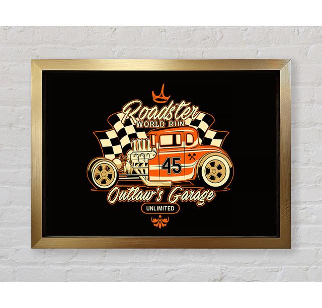 Outlaws Garage - Single Picture Frame Art Prints Bright Star Size: 100cm H x 141.4cm W x 3.4cm D on Productcaster.