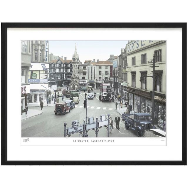 'Leicester, Eastgates 1949' - Picture Frame Photograph Print on Paper The Francis Frith Collection Size: 31.5cm H x 38.8cm W x 2.3cm D on Productcaster.