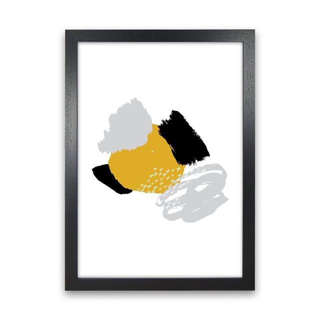 Mismatch Mustard And Black - Print Corrigan Studio Format: Black Framed, Size: 42cm H x 29.7cm W x 3cm D on Productcaster.