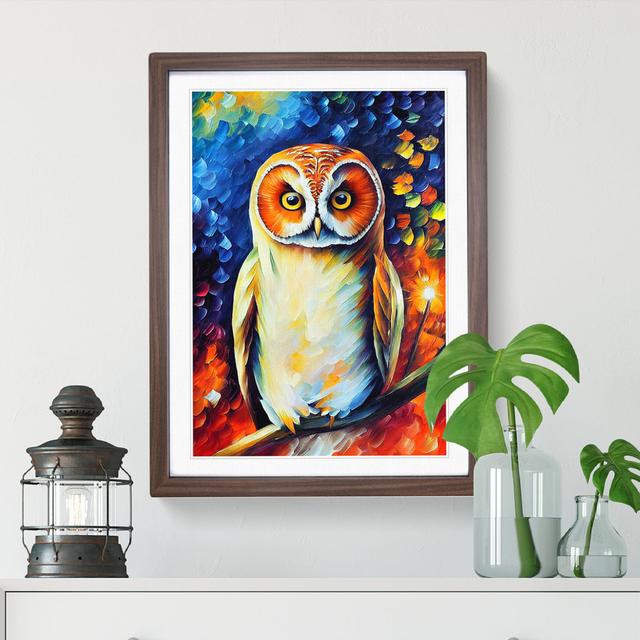 Portrait of a Barn Owl No.7 - Picture Frame Painting Alpen Home Size: 34cm H x 25cm W x 2cm D, Frame Colour: Walnut Framed on Productcaster.