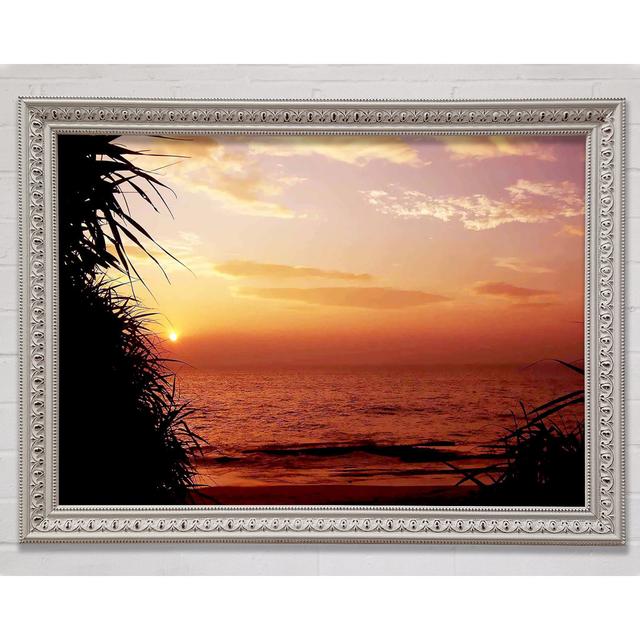 Paradise Calm Framed Print Highland Dunes Size: 84.1cm H x 118.9cm W on Productcaster.