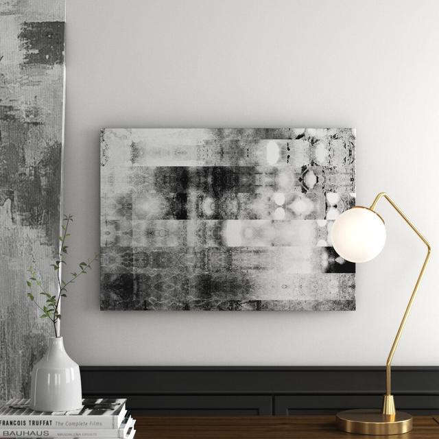 Leinwandbild Abstrakte Kunst - horizontale Streifen , Grafikdruck East Urban Home on Productcaster.