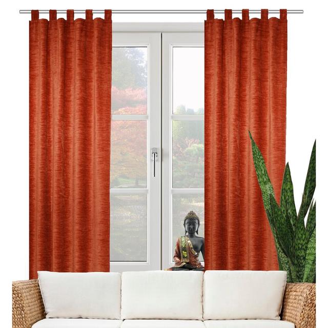 Beloit Tab Top Room Darkening Curtain ClassicLiving Size: 132cm H x 180cm W, Colour: Terra on Productcaster.