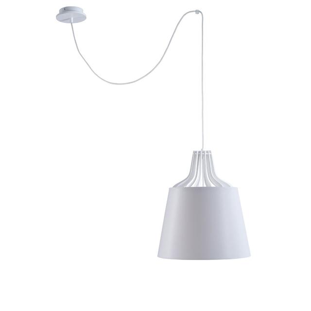 Visconti 1 - Light Single Pendant Brayden Studio Finish: Matte White on Productcaster.