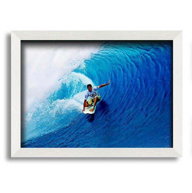 Surfers Tunnel Framed Print Wall Art Highland Dunes Size: 59.7cm H x 84.1cm W on Productcaster.